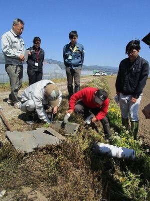 暗きょ清掃時の給水方法を確認