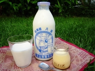 低温殺菌牛乳とプリン